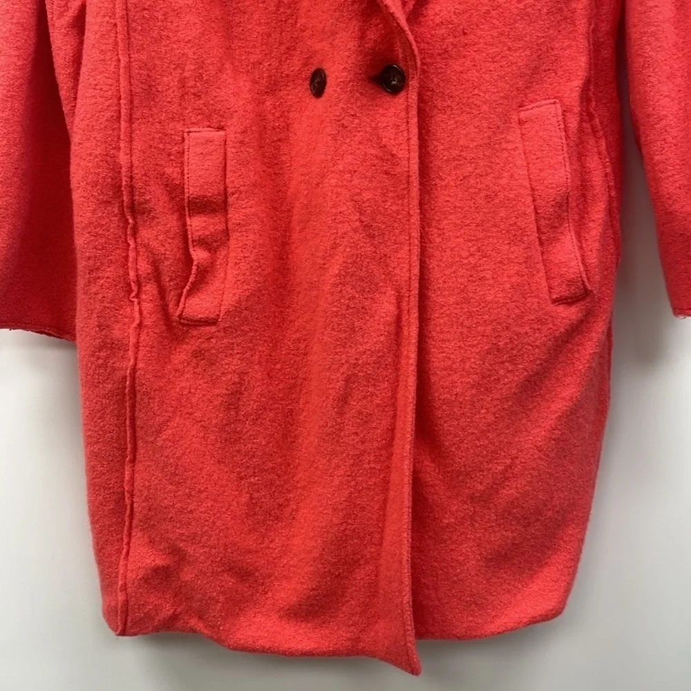 J. Crew Daphne Italian Boiled Wool Double Breasted Topcoat Winter Jacket Pink 16 - Picture 6 of 11